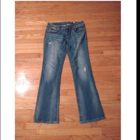 Miss Me Y2K Distressed Boot Cut Jeans Sz 30 - Picture 1 of 7